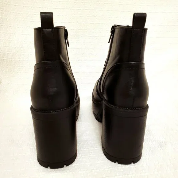 UNIONBAY Women’s Black Paula Platform Heeled Chunky Lug Sole Ankle Boots - 7.5 - Picture 10 of 15